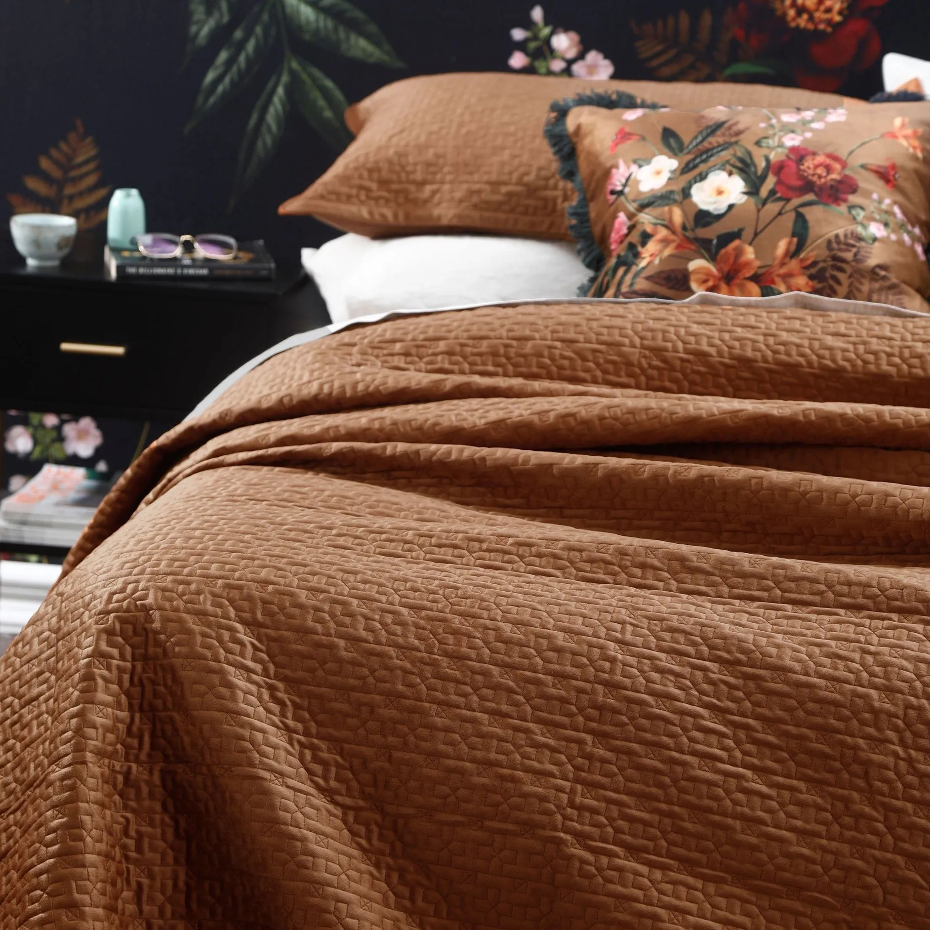 Terrace Ginger Coverlet Set by MM Linen