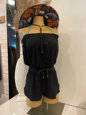 Terry Romper in Black