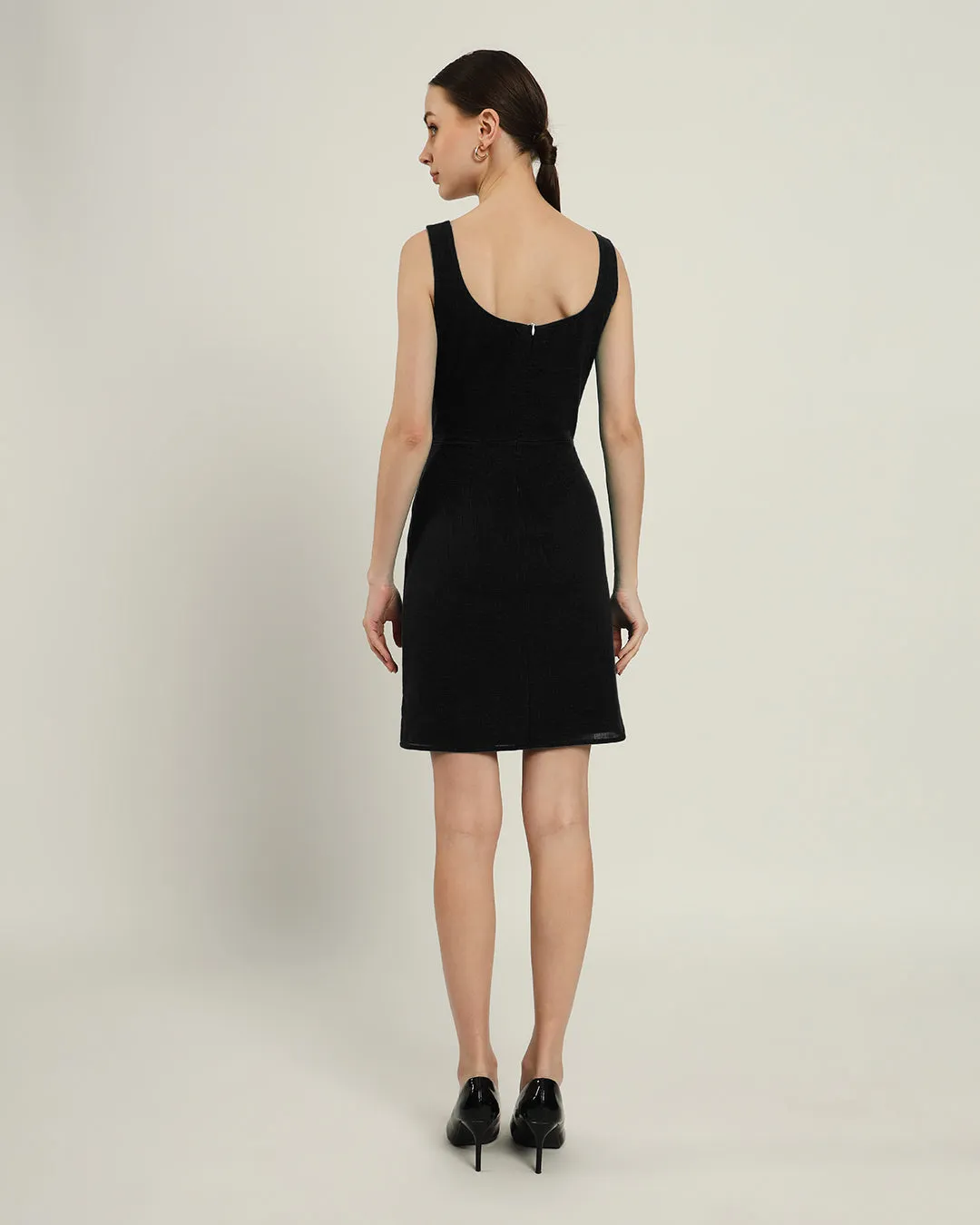 The Cannes Noir Cotton Dress