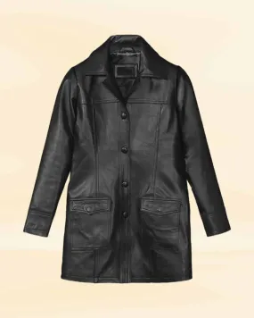The Elegant Adventurer Leather Trench Coat
