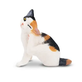 Toymany Mini Sitting Patched Tortoiseshell Cat Figurine Toy