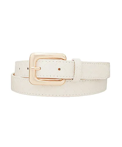 Trendy Textured Vegan Leather Belt
