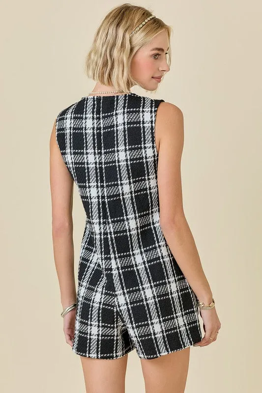 Tweed Romper