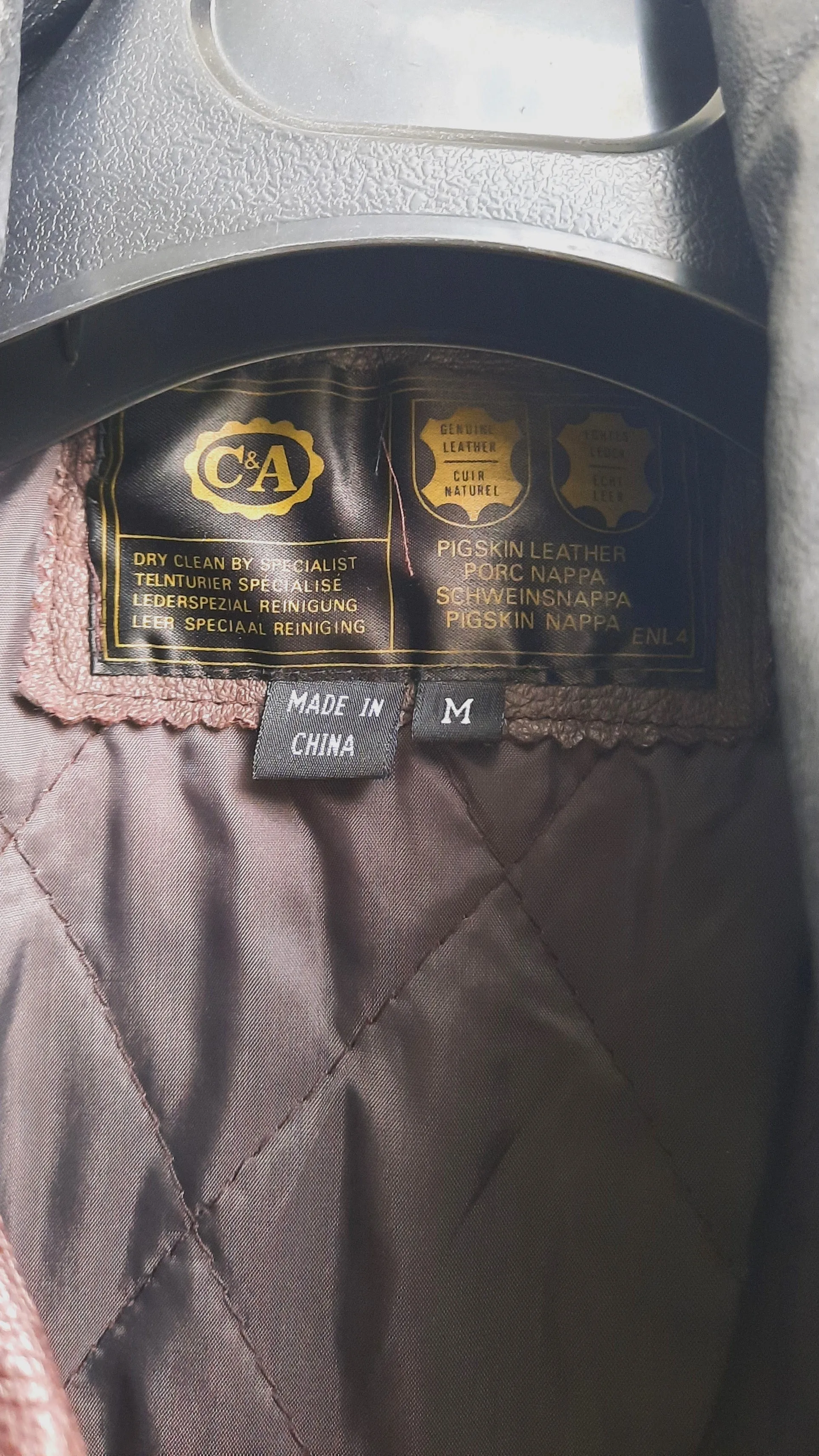 Vintage Brown Leather Unisex Coat
