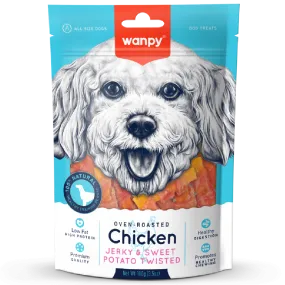Wanpy Dog Oven-Roasted Chicken Jerky & Sweet Potato Twisted 100g
