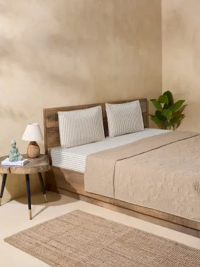 Westside Home Beige Double Bed Quilted Blanket