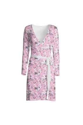 White Rose Wrap Dress