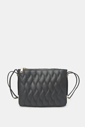 Women Black Quilting Utility Bag
