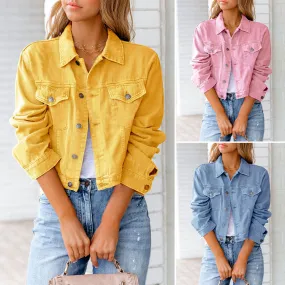 Women's Cropped Denim Jacket | Casual & Stylish