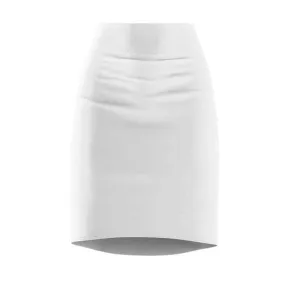 Womens Skirt, White Pencil Skirt