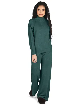 Women's Turtleneck Sweater and Knit Pants Lounge Set