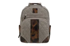 Woodland Quilted Oxford Canvas Backpack - River Rock