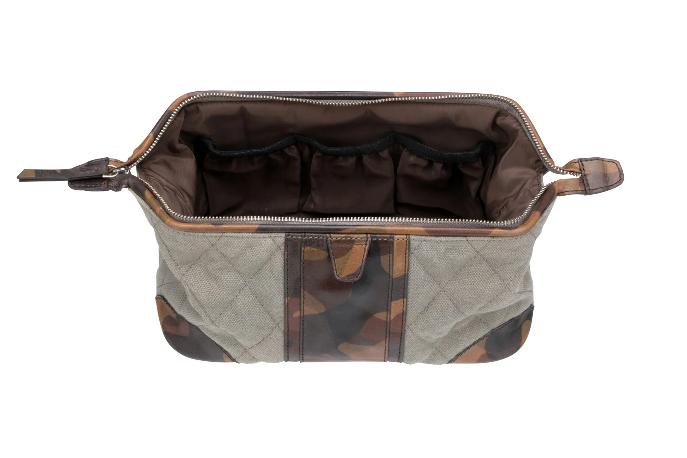 Woodland Quilted Oxford Canvas Shave Case - River Rock