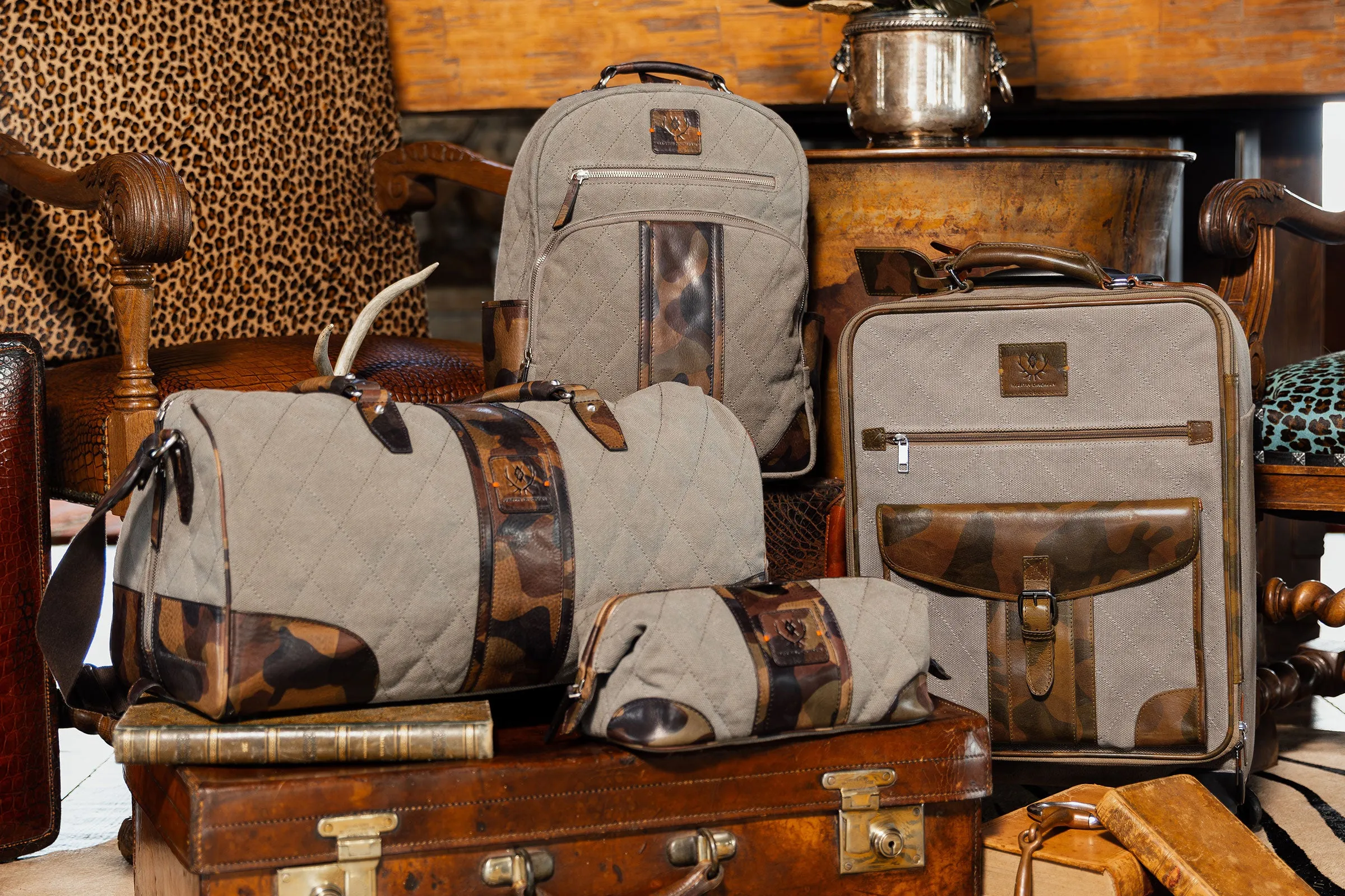 Woodland Quilted Oxford Canvas Shave Case - River Rock