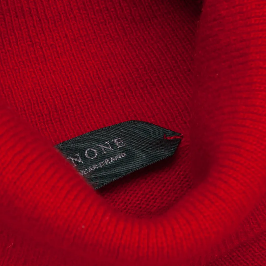 Zanone dolcevita sweater wool cashmere Rosso Vivo