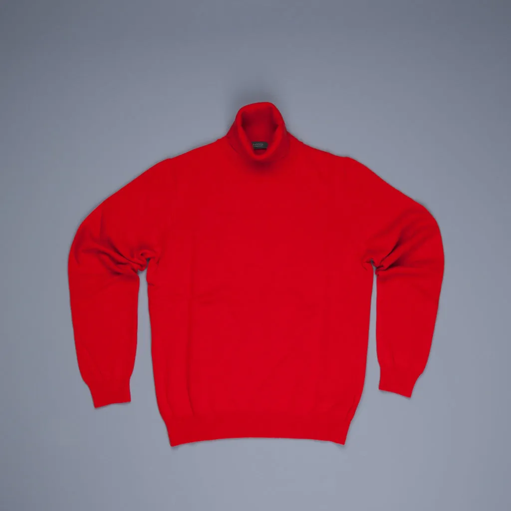 Zanone dolcevita sweater wool cashmere Rosso Vivo